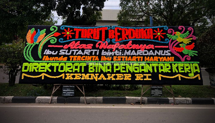 papan bunga duka cita